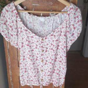 Floral Smocked Blouse